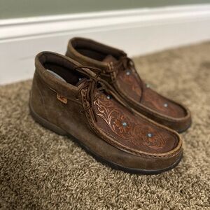 Twisted X Brown Leather Women's Moccasins